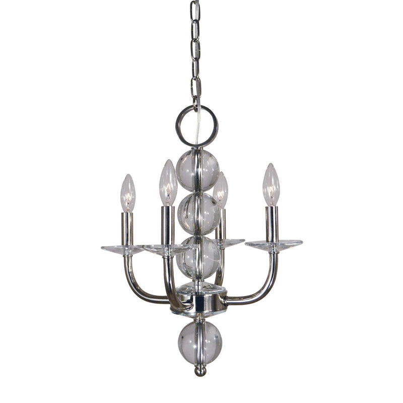 Framburg - 4964 PN - Four Light Chandelier - Glamour - Polished Nickel