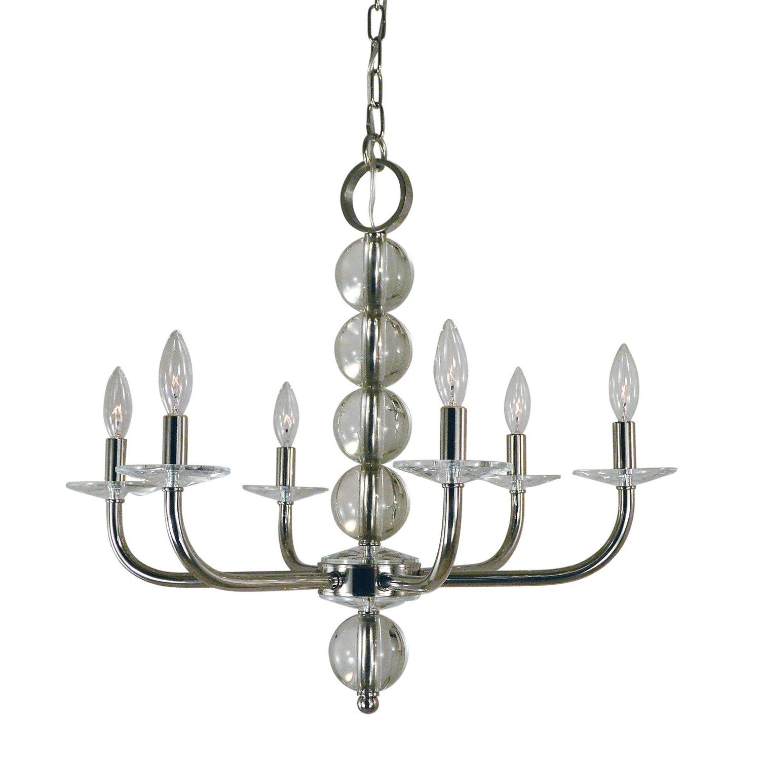 Framburg - 4966 PN - Six Light Chandelier - Glamour - Polished Nickel
