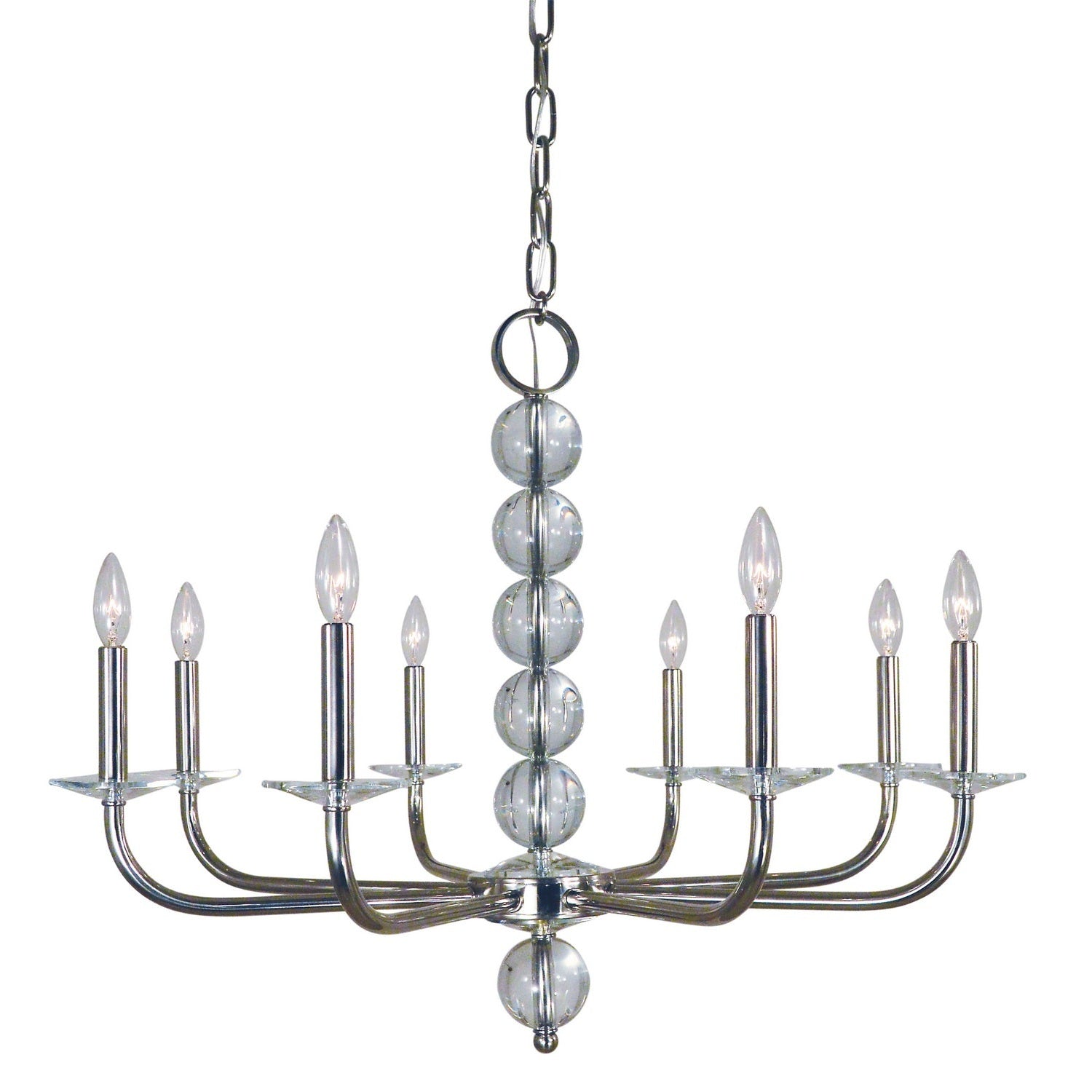 Framburg - 4968 PN - Eight Light Chandelier - Glamour - Polished Nickel