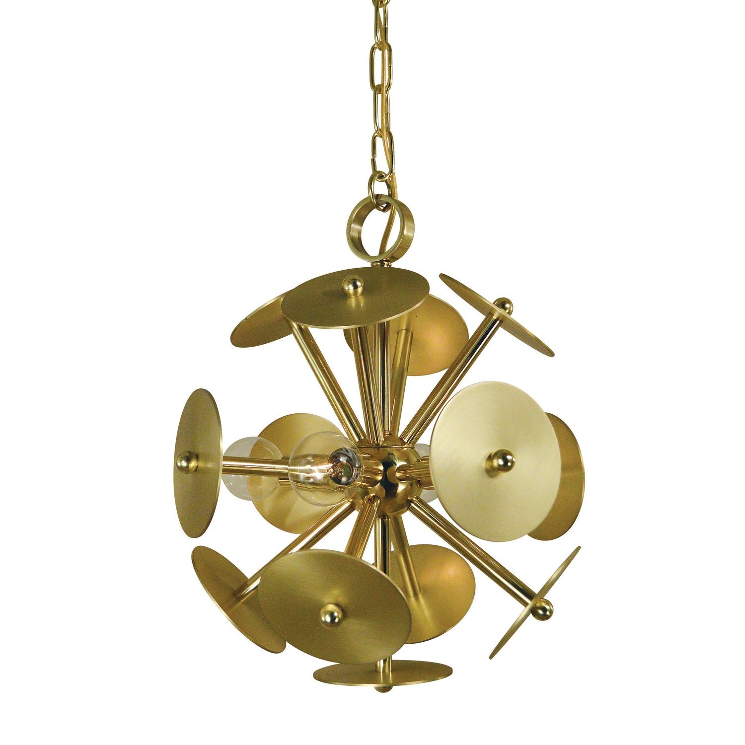 Framburg - 4974 PB/SB - Four Light Chandelier - Apogee - Polished Brass w/Satin Brass