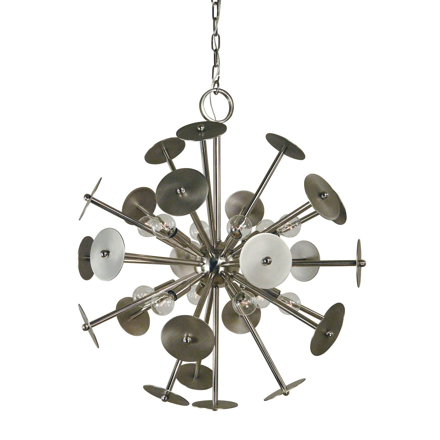 Framburg - 4976 PN/SP - 12 Light Chandelier - Apogee - Polished Nickel w/Satin Pewter
