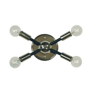 Framburg - 5014 PN/MBLACK - Four Light Wall Sconce - Simone - Polished Nickel w/Matte Black