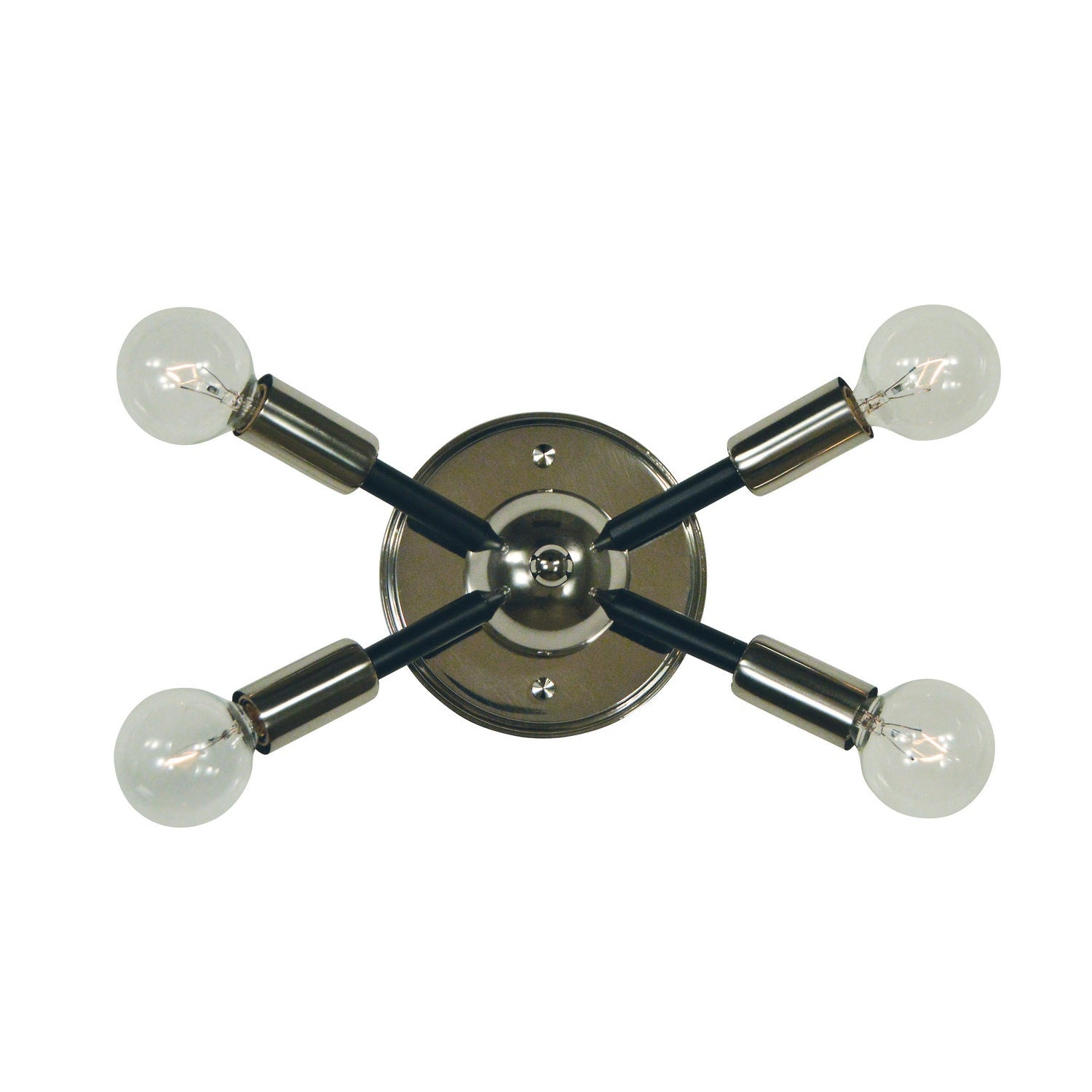 Framburg - 5014 PN/MBLACK - Four Light Wall Sconce - Simone - Polished Nickel w/Matte Black