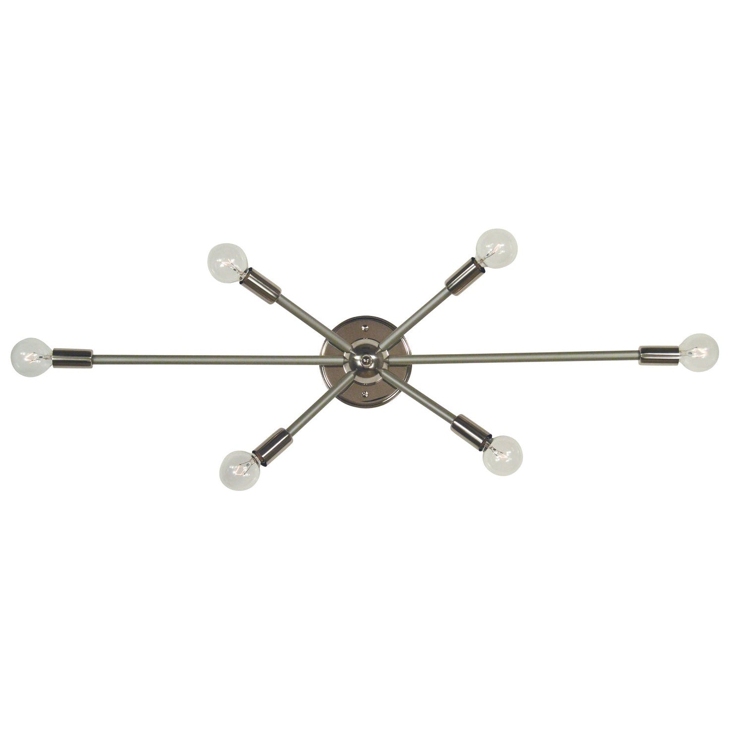 Framburg - 5016 PN/SP - Six Light Wall Sconce - Simone - Polished Nickel w/Satin Pewter