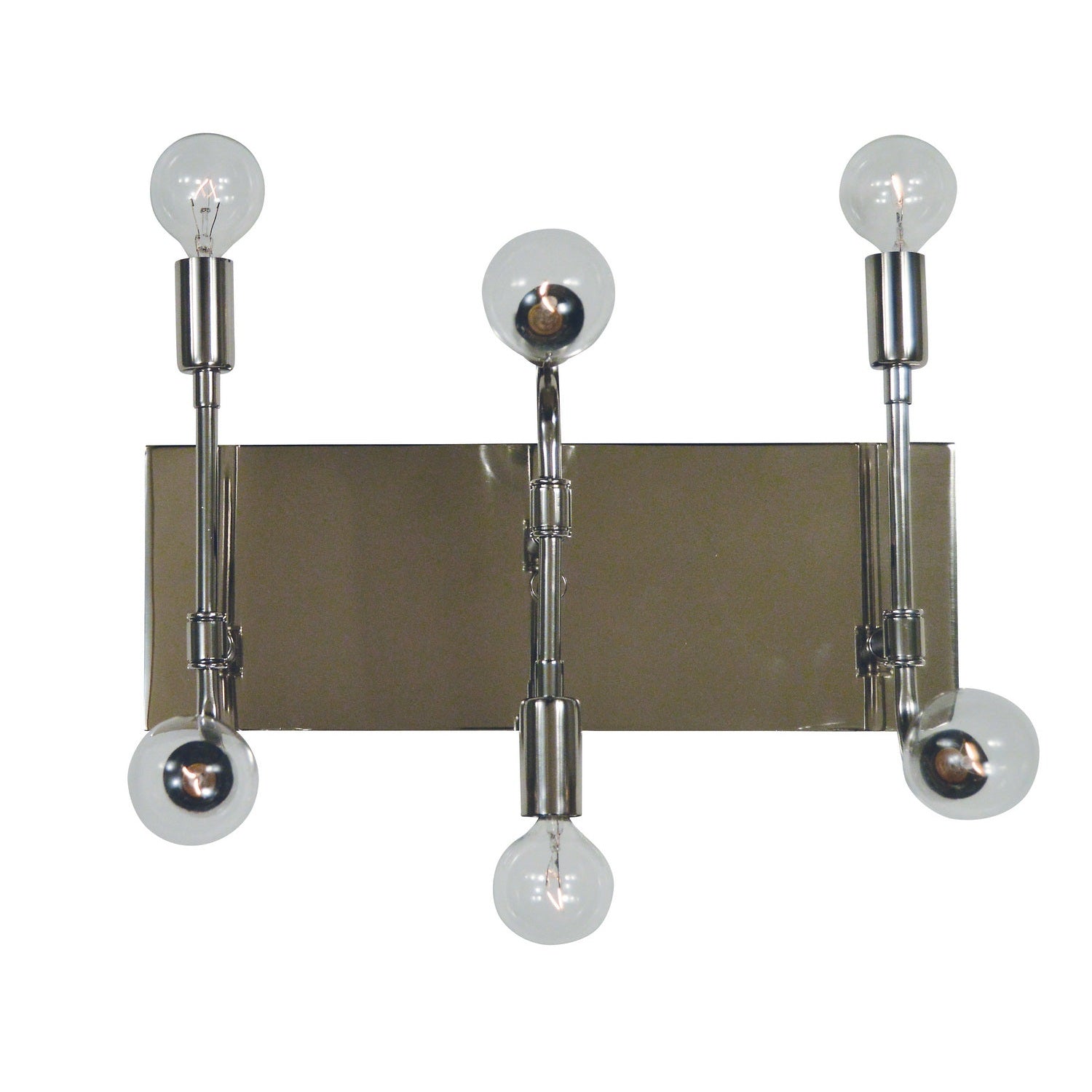 Framburg - 5018 PN/MBLACK - Six Light Wall Sconce - Fusion - Polished Nickel w/Matte Black