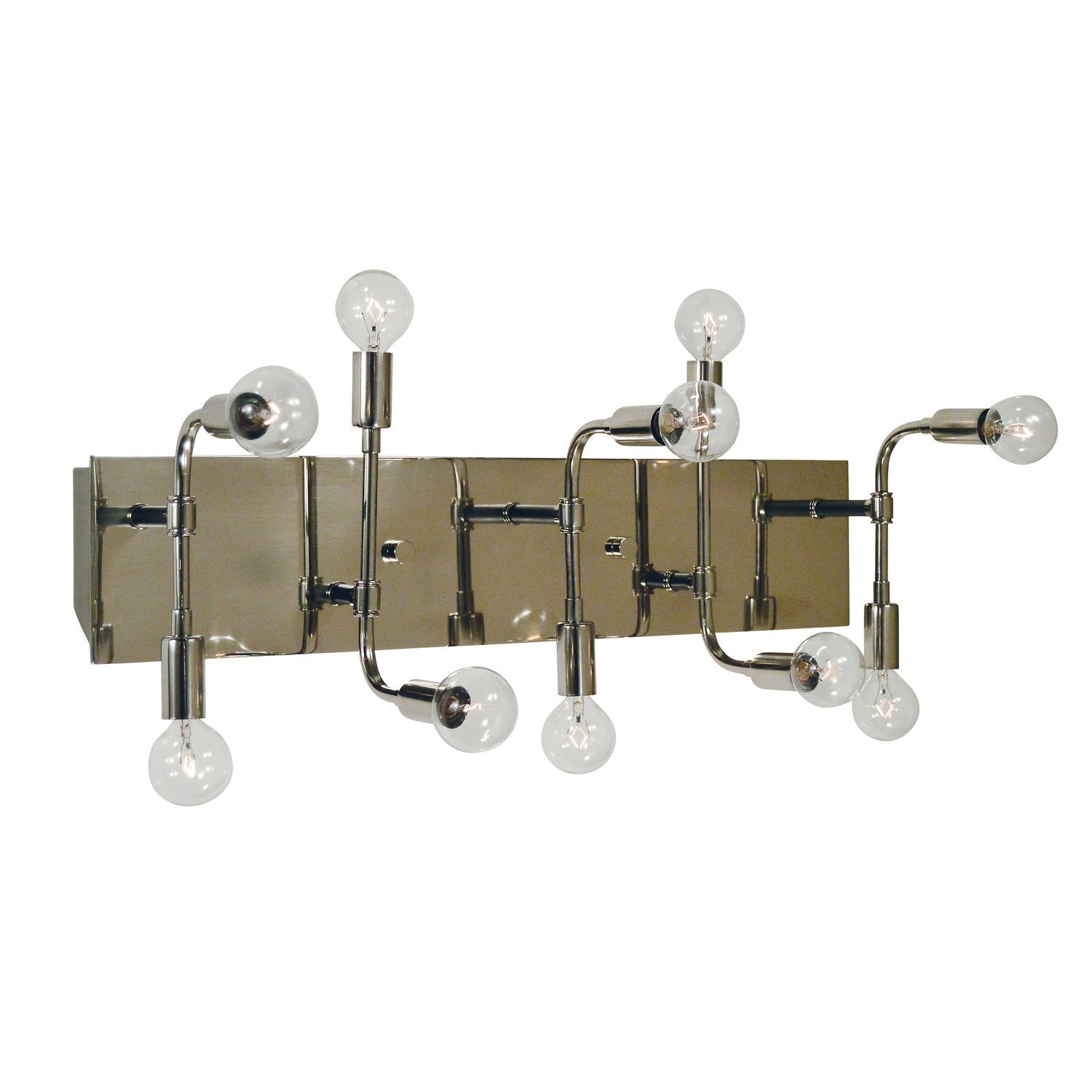 Framburg - 5019 PN/MBLACK - Ten Light Wall Sconce - Fusion - Polished Nickel w/Matte Black