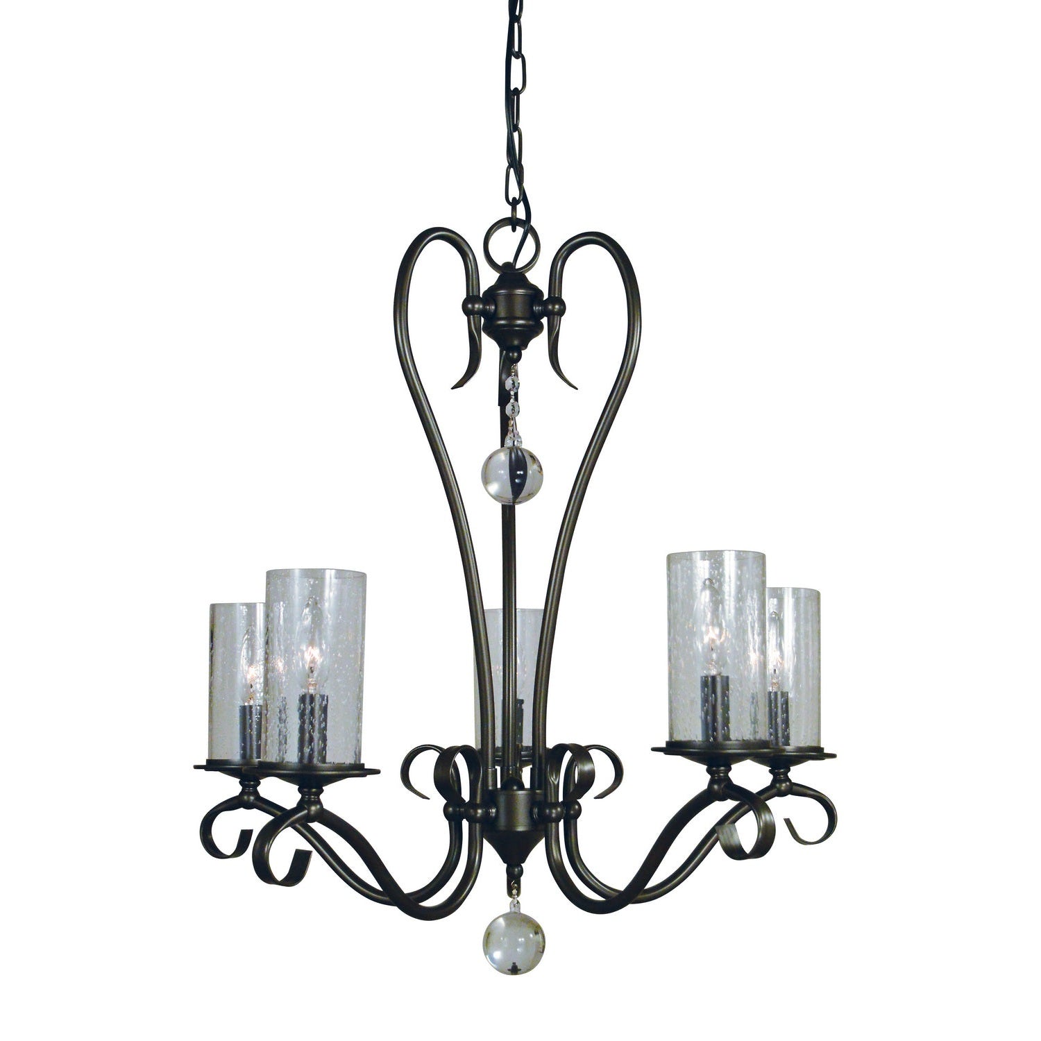 Framburg - 5025 MB - Five Light Chandelier - Ilsa - Mahogany Bronze