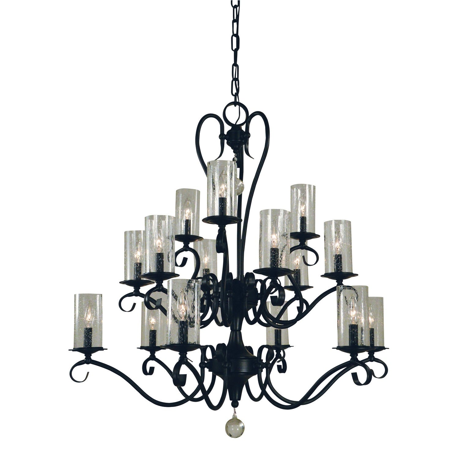 Framburg - 5027 MBLACK - 15 Light Chandelier - Ilsa - Matte Black