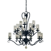 Framburg - 5027 MBLACK - 15 Light Chandelier - Ilsa - Matte Black