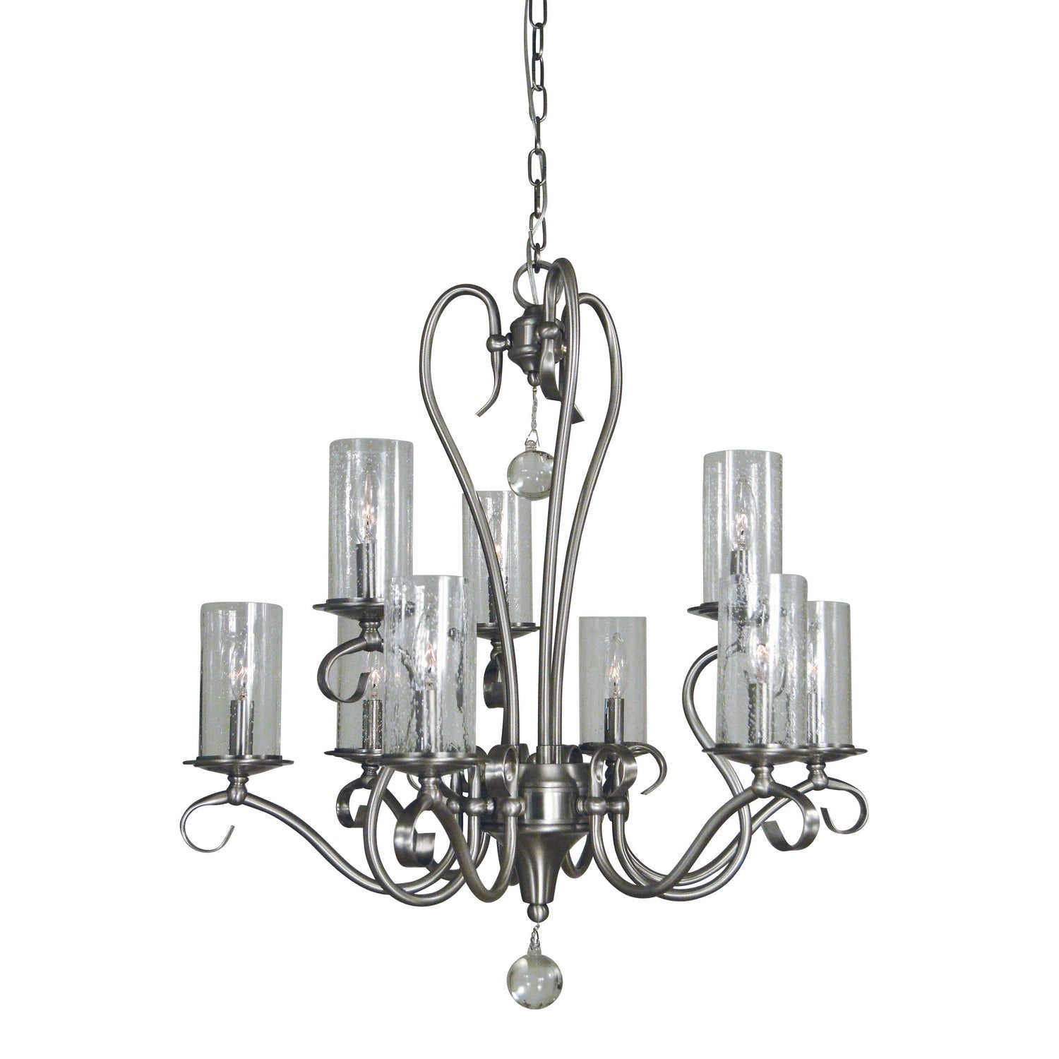 Framburg - 5029 BN - Nine Light Chandelier - Ilsa - Brushed Nickel