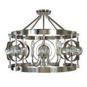 Framburg - 5030 PN - Five Light Flush / Semi-Flush Mount - Ephemeris - Polished Nickel