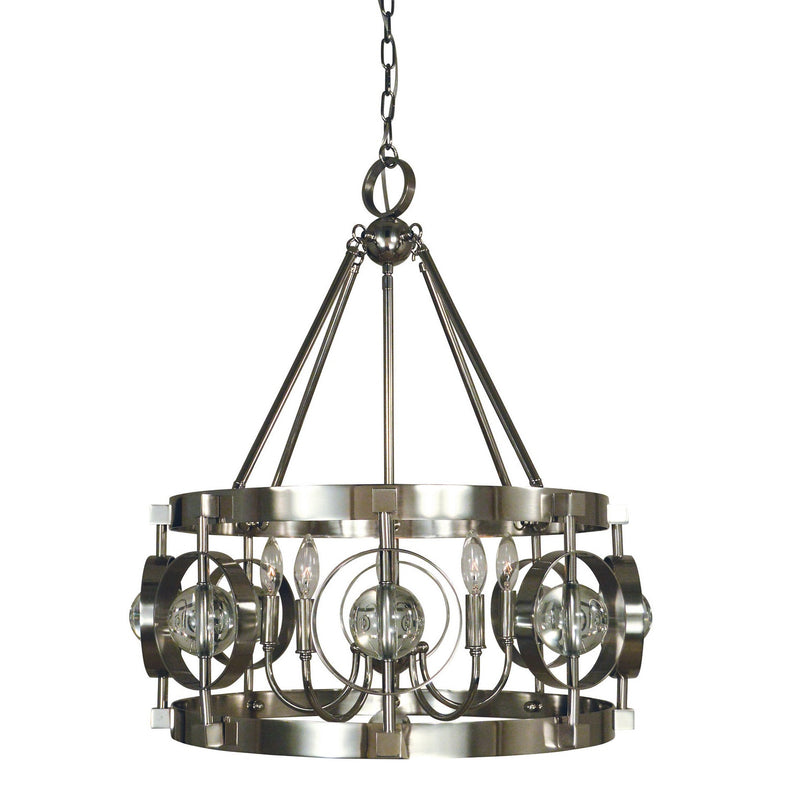 Framburg - 5035 PN - Five Light Chandelier - Ephemeris - Polished Nickel