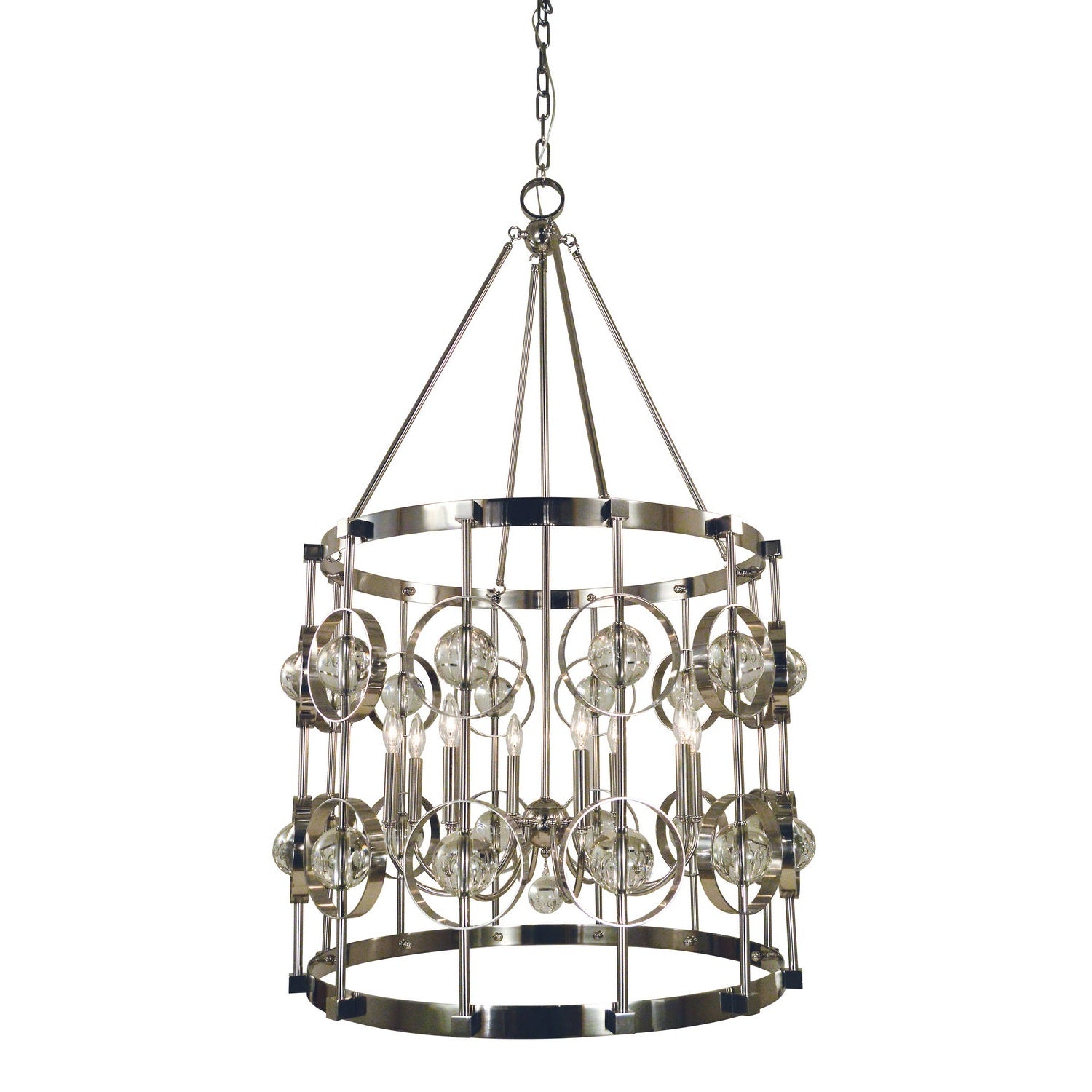 Framburg - 5037 PN - Eight Light Foyer Chandelier - Ephemeris - Polished Nickel