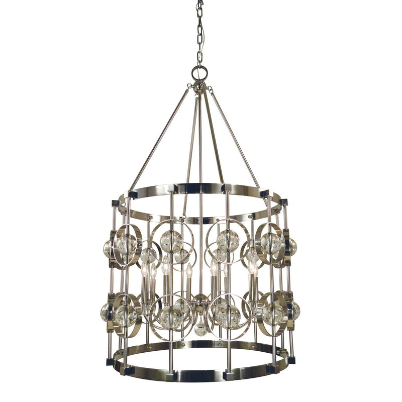 Framburg - 5037 PN - Eight Light Foyer Chandelier - Ephemeris - Polished Nickel