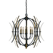 Framburg - 5058 MB/AB - Eight Light Chandelier - Monique - Mahogany Bronze w/Antique Brass