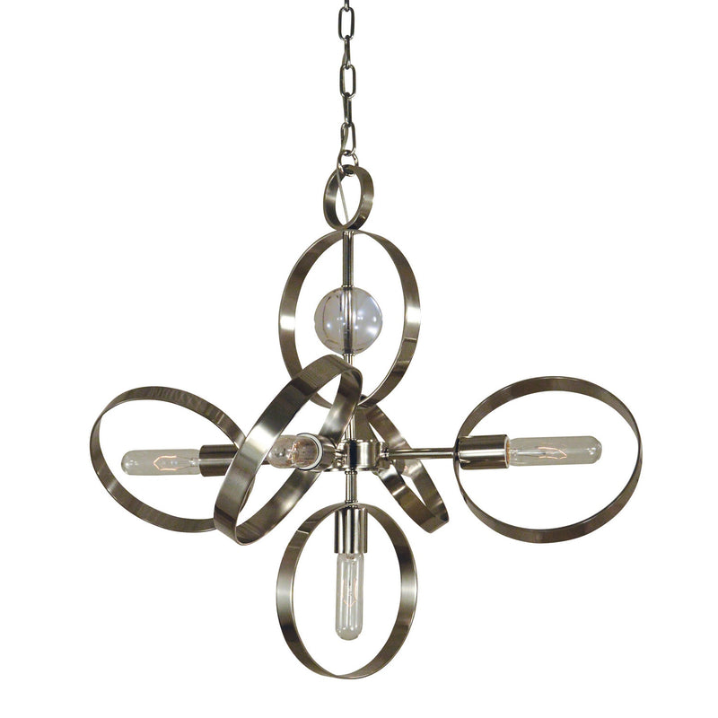 Framburg - 5064 PN - Five Light Chandelier - Copernicus - Polished Nickel