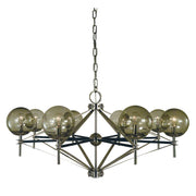 Framburg - 5068 PN/MBLACK - Eight Light Chandelier - Calista - Polished Nickel w/Matte Black