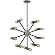 Framburg - 5086 PN/MBLACK - 18 Light Chandelier - Nebula - Polished Nickel w/Matte Black