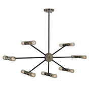 Framburg - 5088 PN/MBLACK - 14 Light Chandelier - Nebula - Polished Nickel w/Matte Black