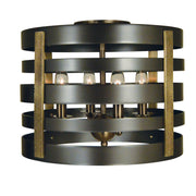 Framburg - 5090 MB/AB - Four Light Flush / Semi-Flush Mount - Pastoral - Mahogany Bronze w/Antique Brass