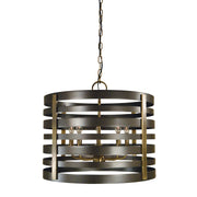Framburg - 5095 MB/AB - Five Light Chandelier - Pastoral - Mahogany Bronze w/Antique Brass