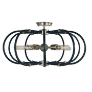Framburg - 5100 PN/MBLACK - Five Light Flush / Semi-Flush Mount - Pulsar - Polished Nickel w/Matte Black