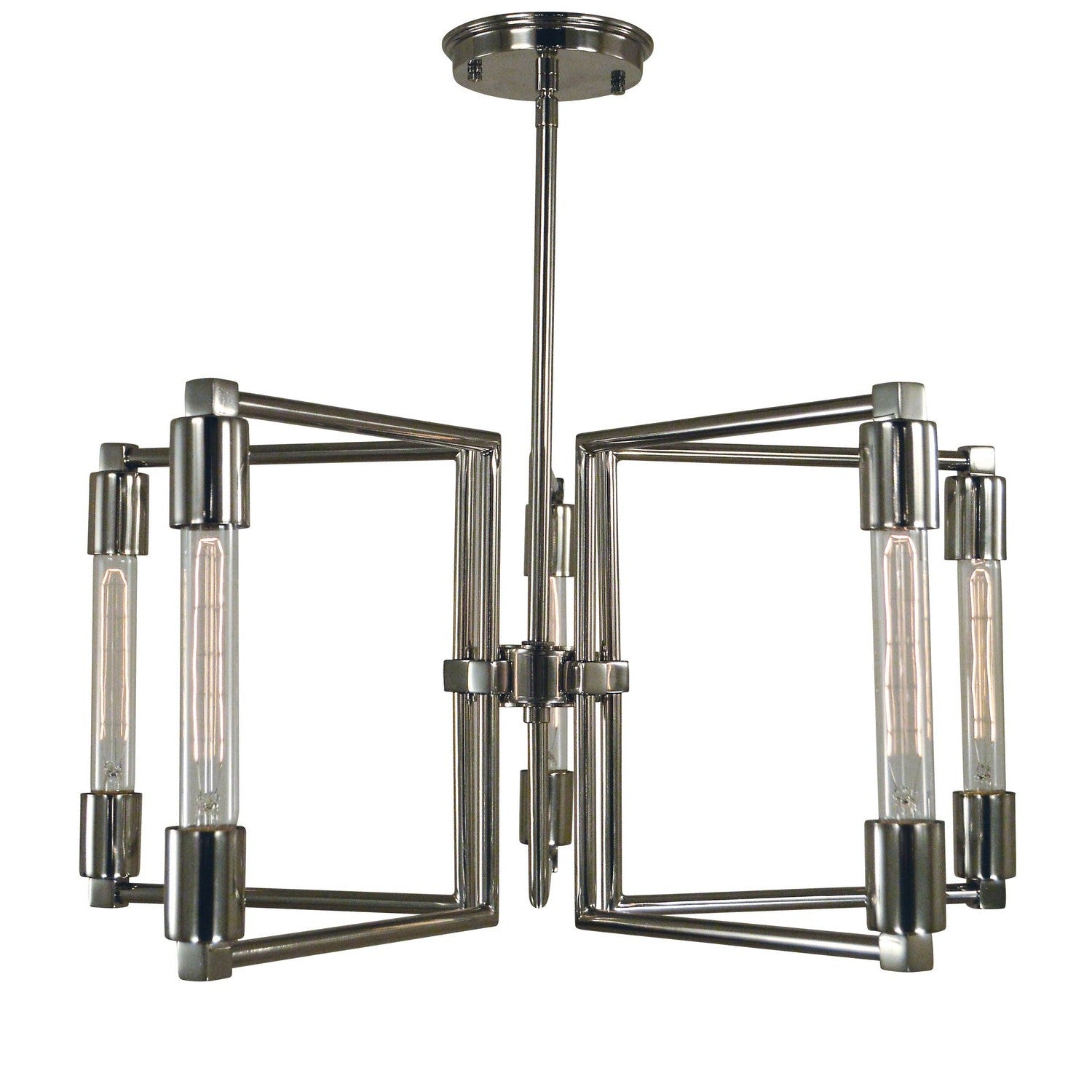 Framburg - 5115 PN - Five Light Chandelier - Focal - Polished Nickel