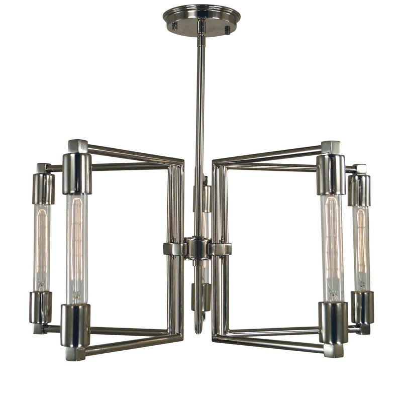 Framburg - 5115 PN - Five Light Chandelier - Focal - Polished Nickel
