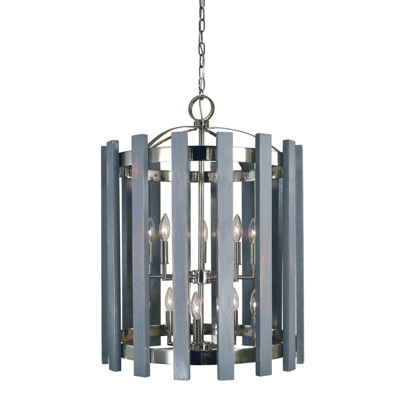 Framburg - 5120 PN - Ten Light Chandelier - Arcadia - Polished Nickel
