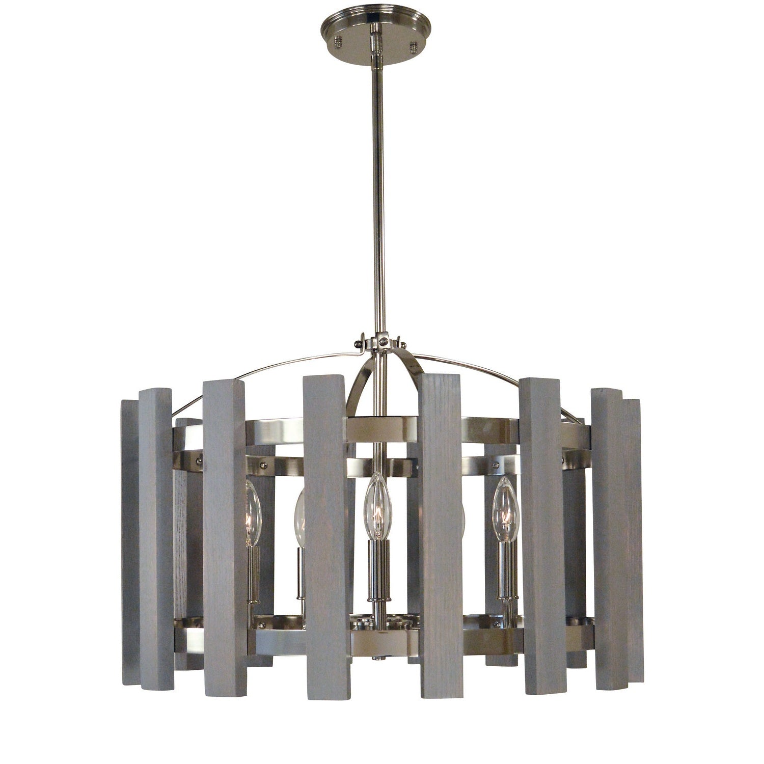 Framburg - 5125 PN - Five Light Chandelier - Arcadia - Polished Nickel