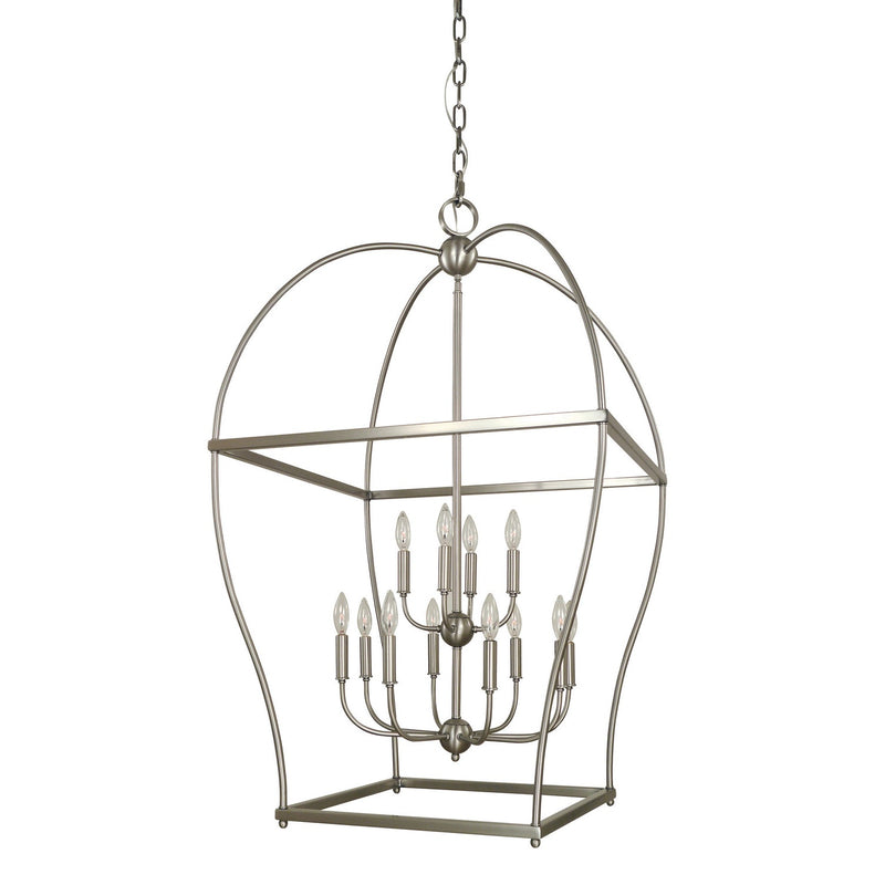 Framburg - 5472 BN - 12 Light Foyer Chandelier - Kenmare - Brushed Nickel