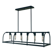 Framburg - 5476 MBLACK - Six Light Island Chandelier - Kenmare - Matte Black