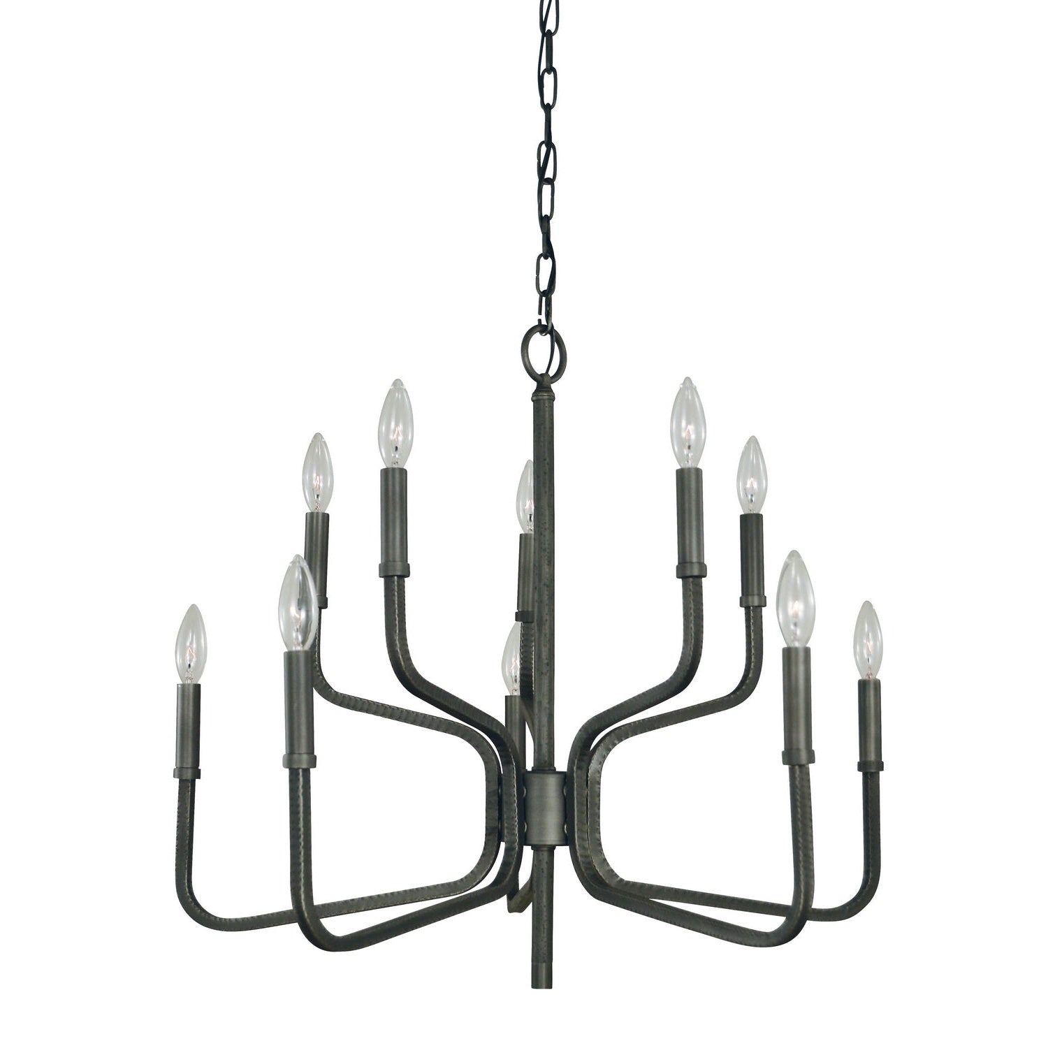 Framburg - 5480 IRON - Ten Light Chandelier - Heidelberg - Iron