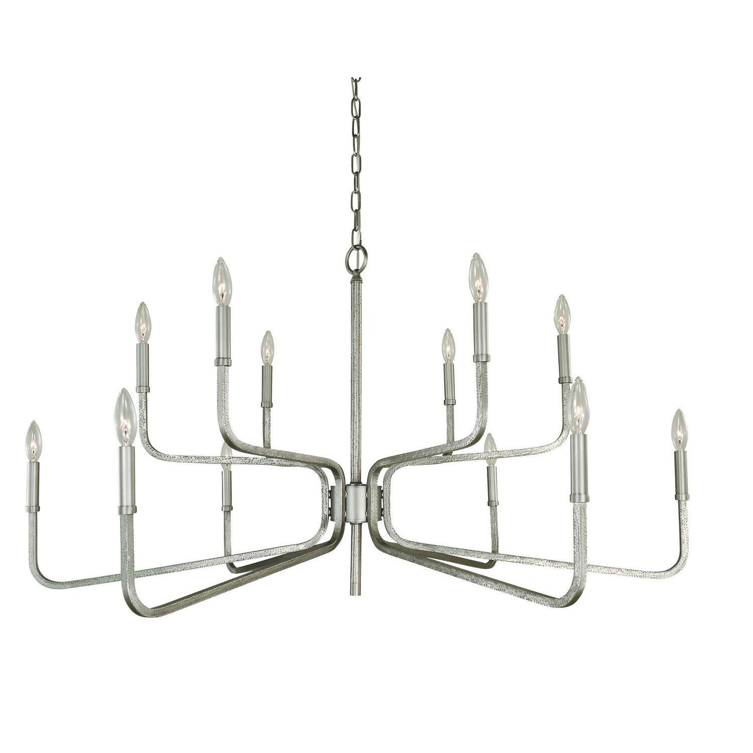 Framburg - 5484 SP - 12 Light Chandelier - Heidelberg - Satin Pewter