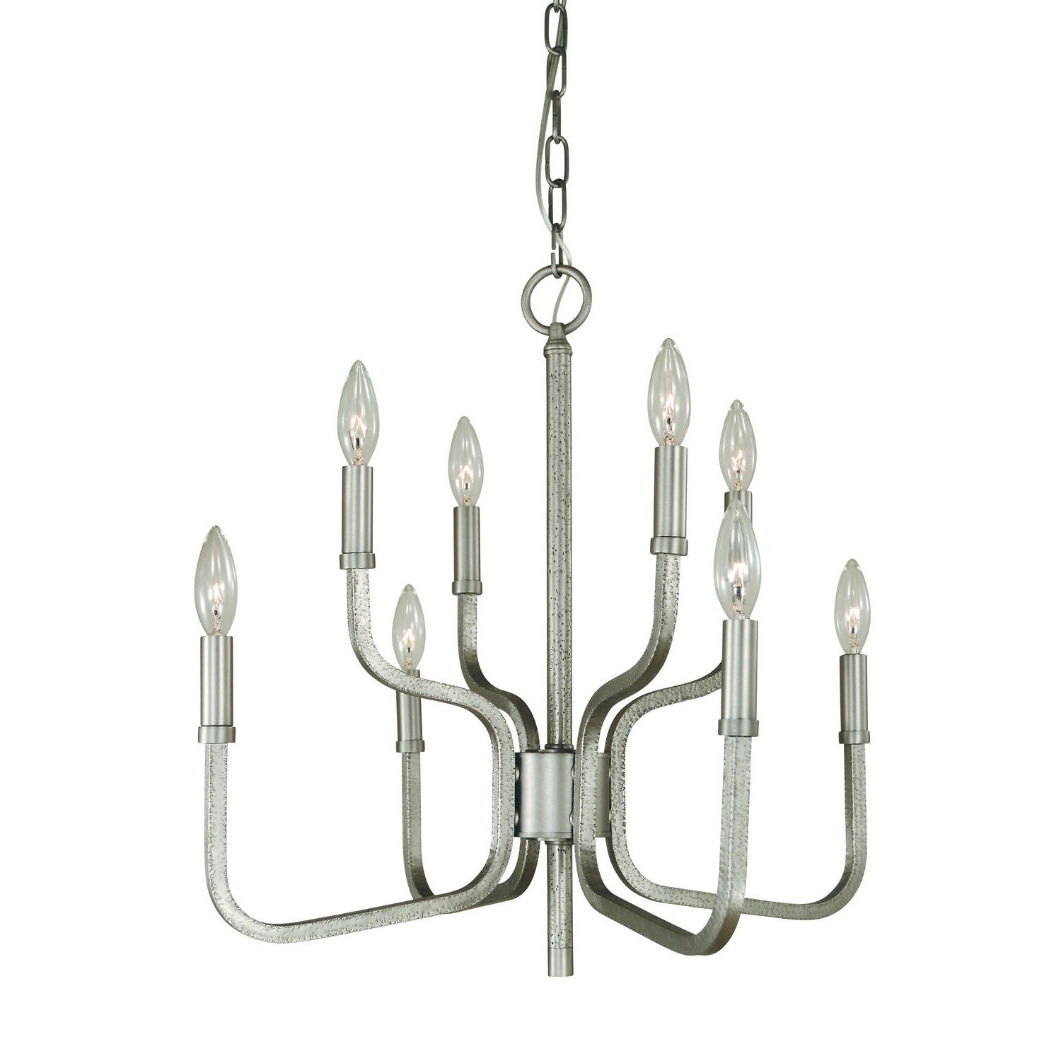Framburg - 5488 SP - Eight Light Chandelier - Heidelberg - Satin Pewter