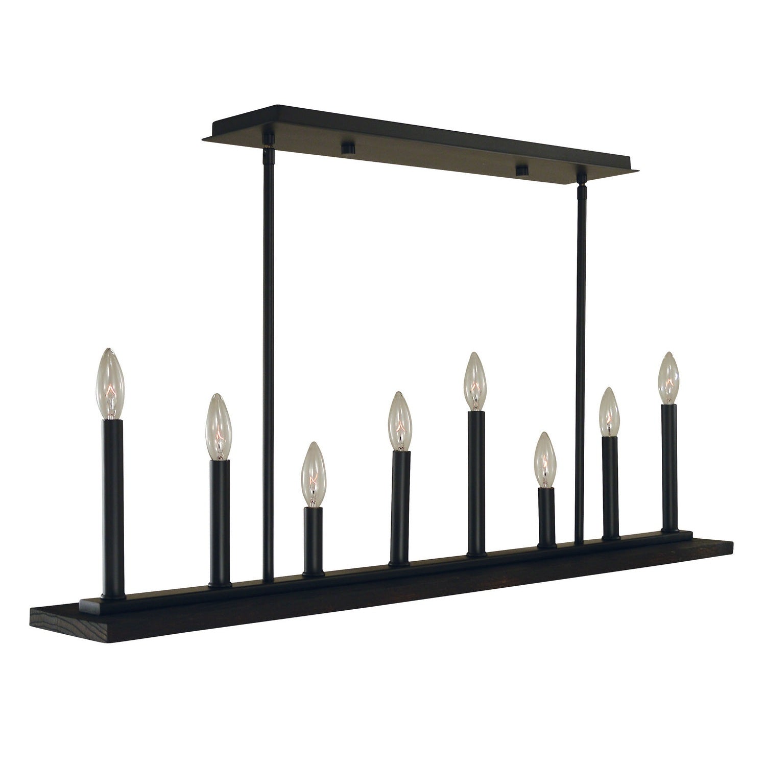 Framburg - 5538 MBLACK - Eight Light Island Chandelier - Industria - Matte Black