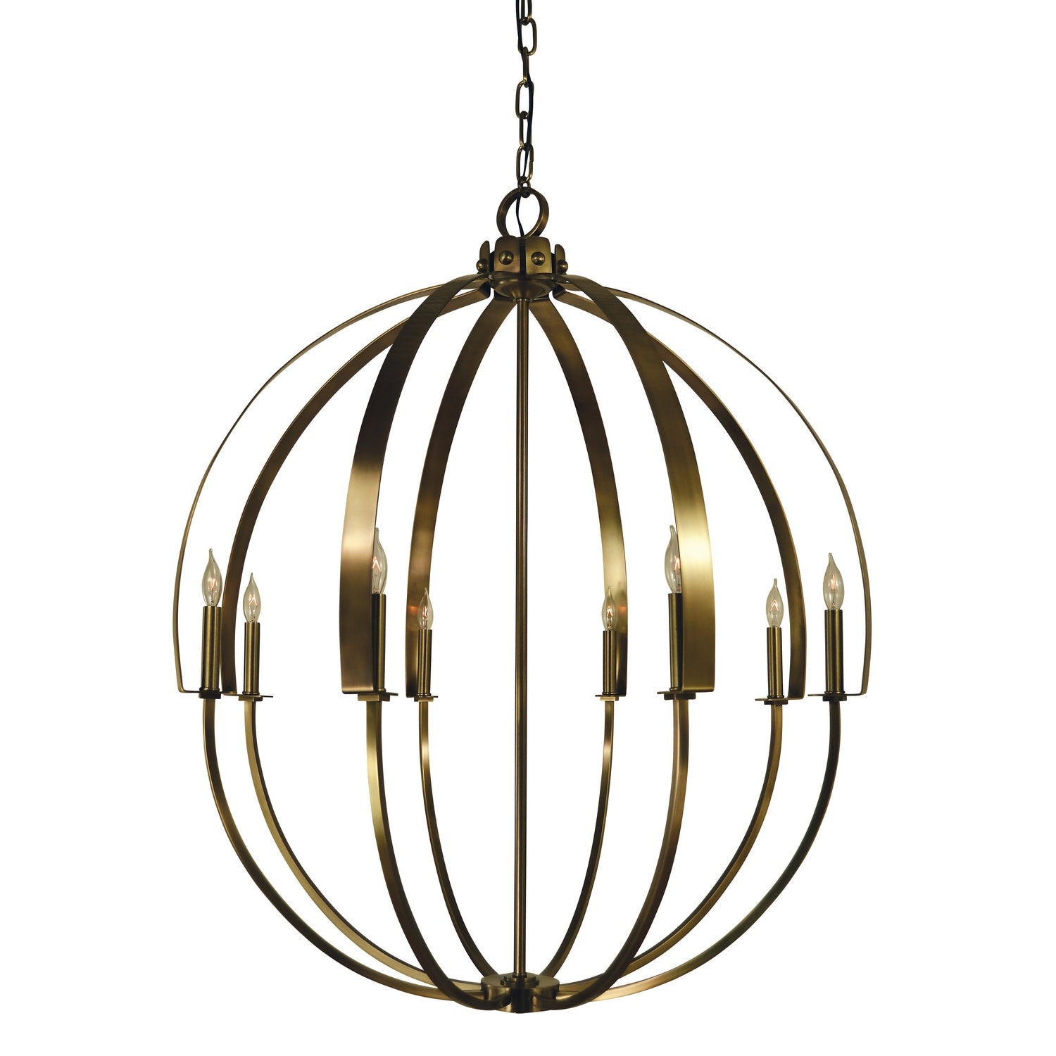 Framburg - 4728 AB - Eight Light Foyer Chandelier - Luna - Antique Brass