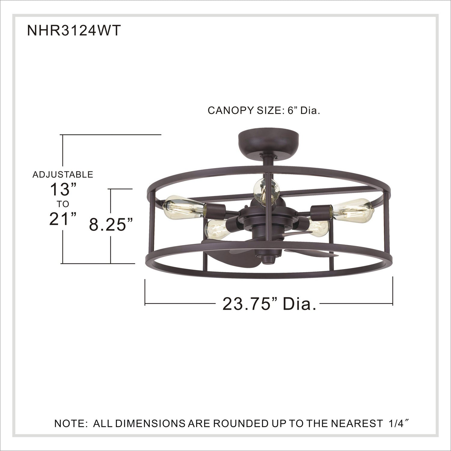 Quoizel - NHR3124WT - Five Light Fandelier - New Harbor - Western Bronze