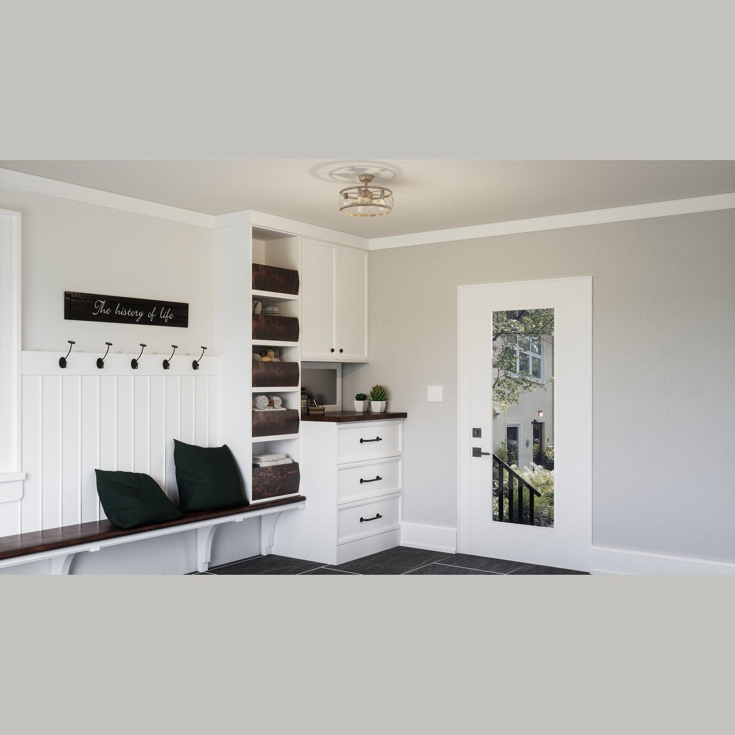 Quoizel - RDY3122CS - Five Light Fandelier - Dury - Century Silver Leaf