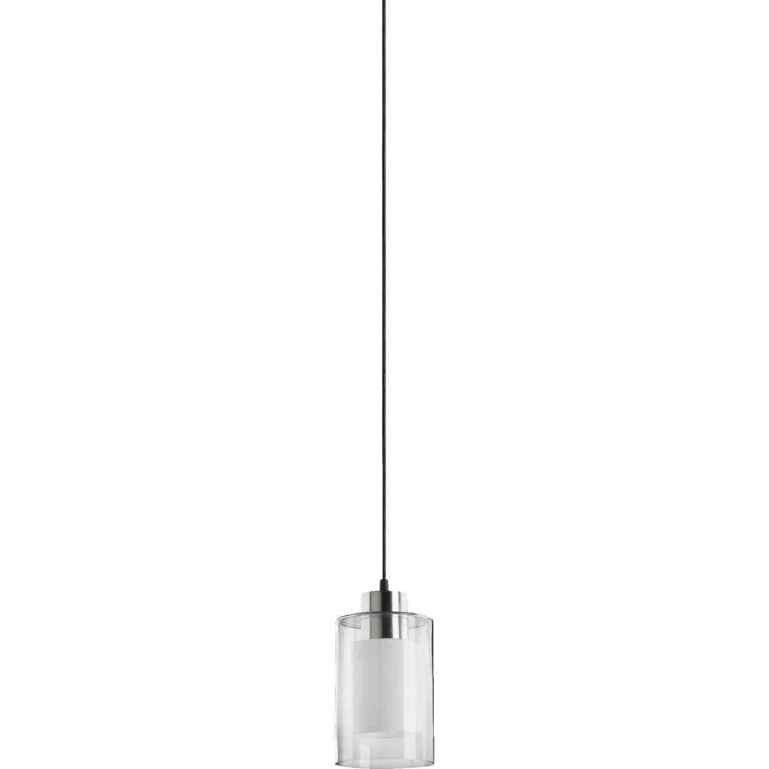 Quorum - 882-65 - One Light Pendant - 882 Pendants - Satin Nickel Clear and White