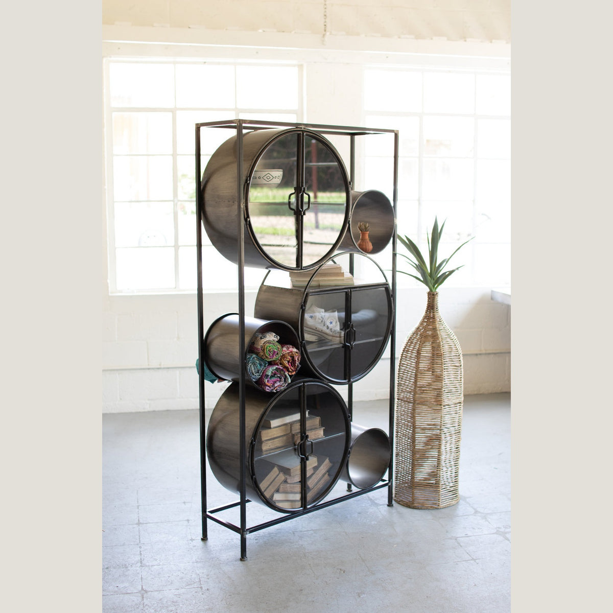 Kalalou - CBB1070 - Circles Shelving Unit - Gray