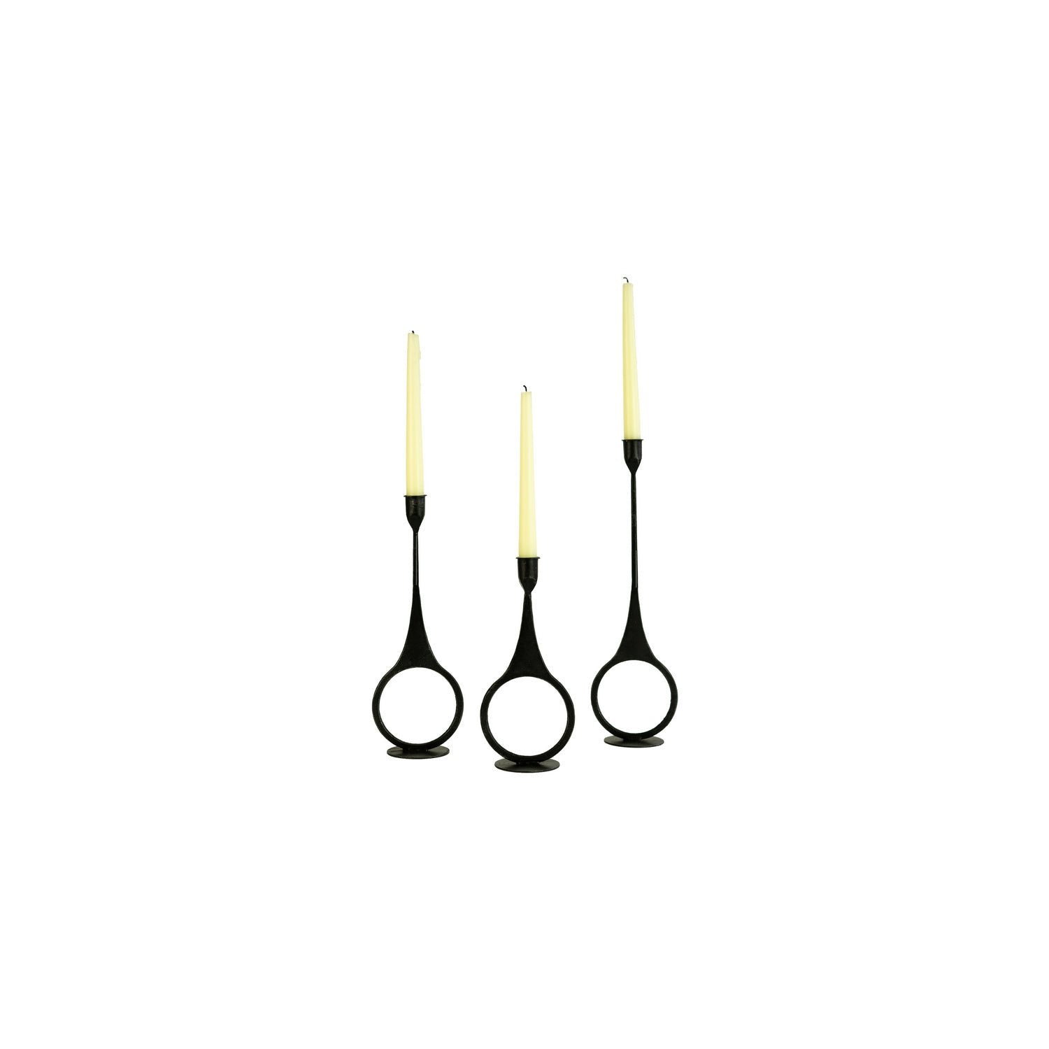Kalalou - CBL1030 - Candle Holders - Black