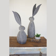Kalalou - CHE1213 - Faux Stone Rabbit With Tall Ears - Gray