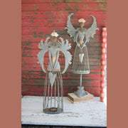 Kalalou - CHE1280 - Set Of Two Christmas Angels - Gray