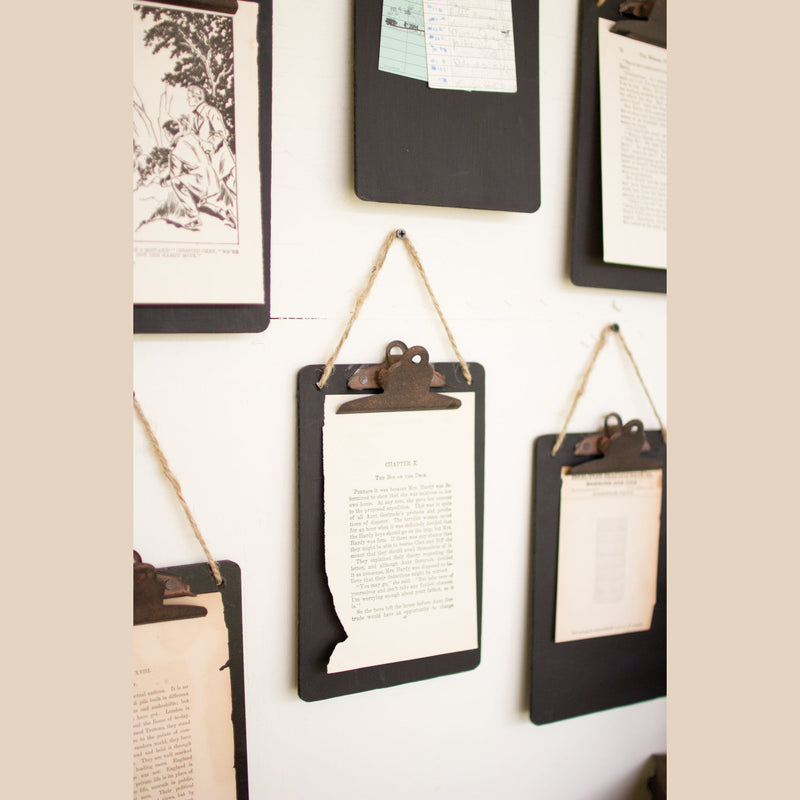 Kalalou - CLA1064 - Clip Board Photo Of Notes Holder (Min 6) - Black