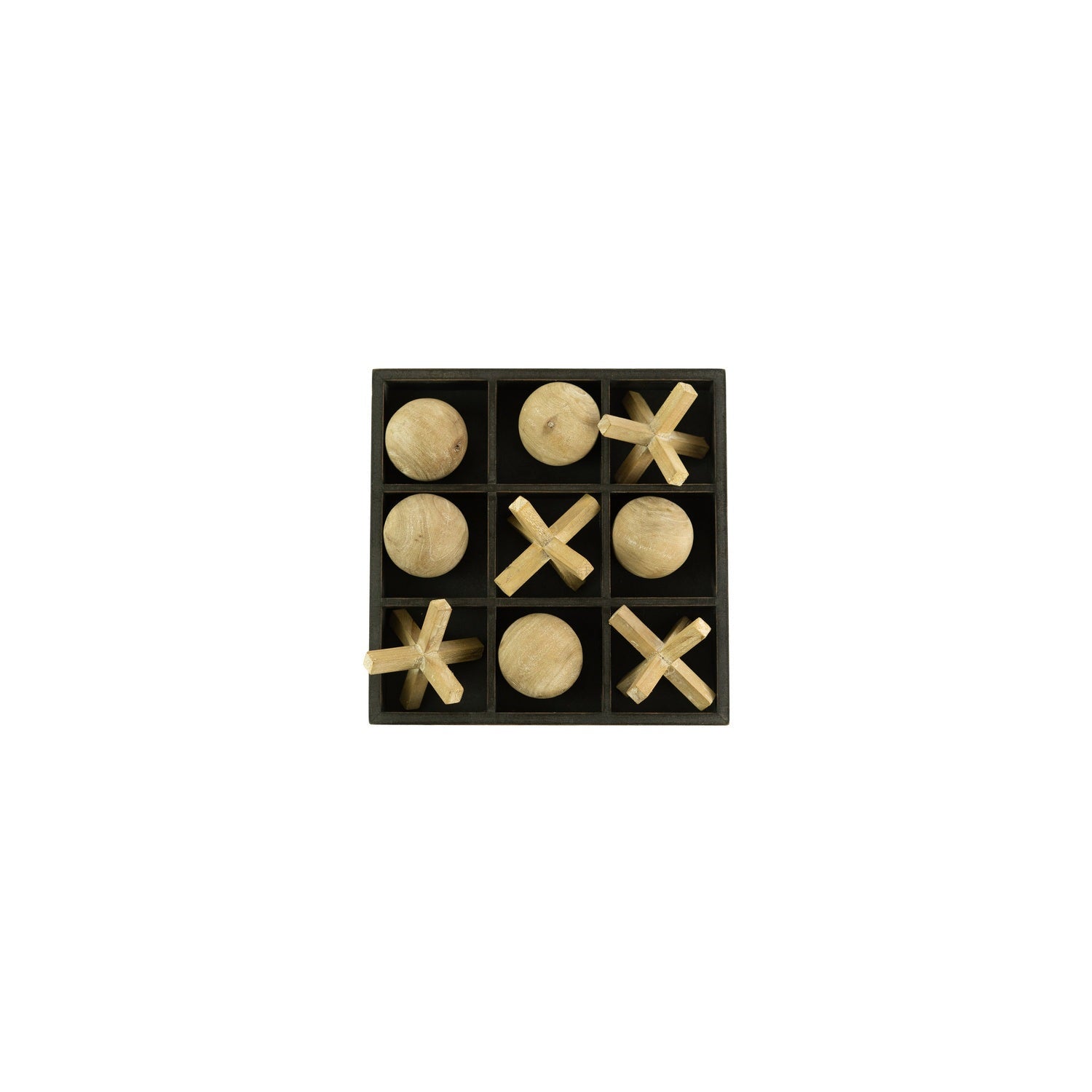 Kalalou - CLA1289 - Wooden TicTacToe Set - Black