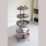 Kalalou - CLL1244 - Five Tie Round Display Tower - Gray