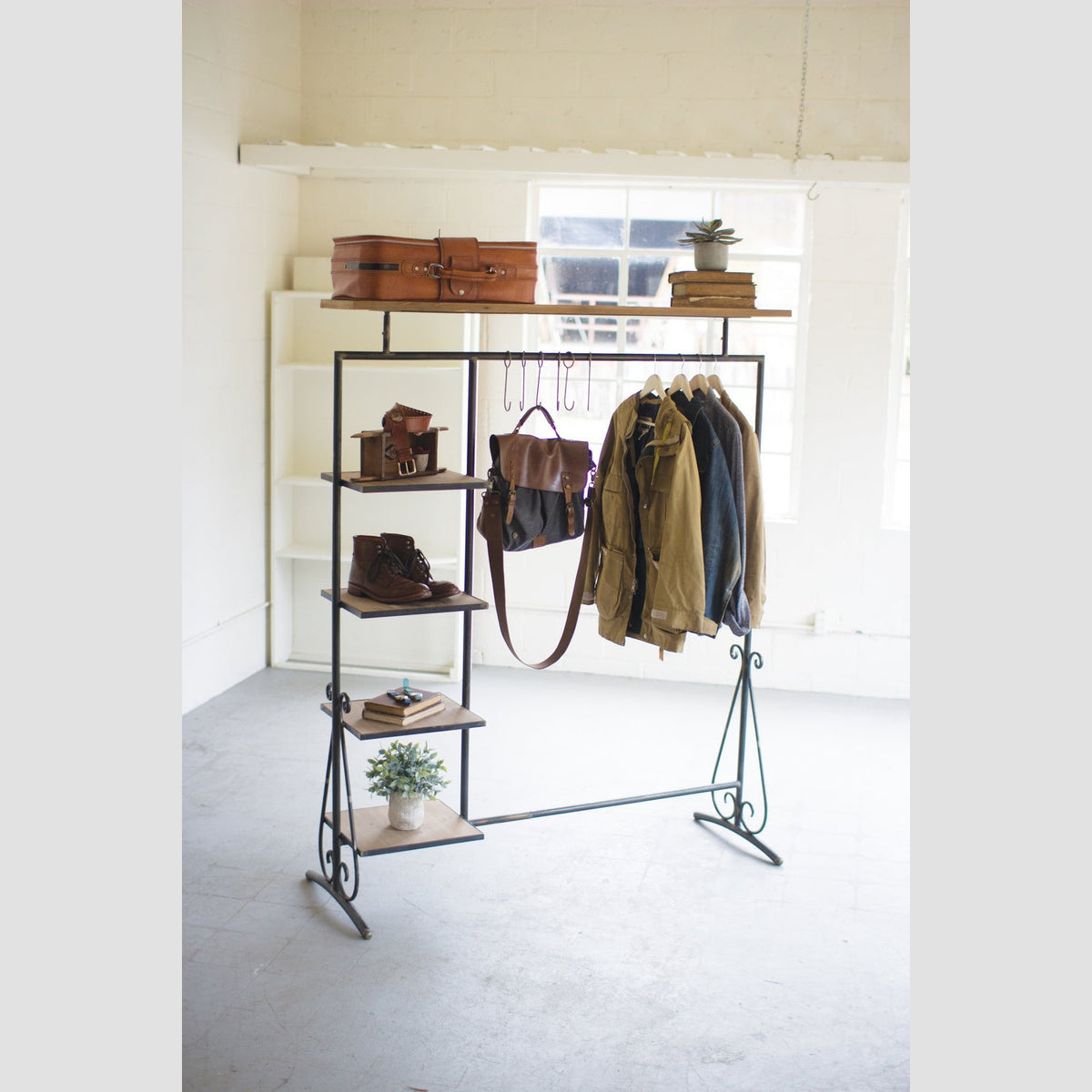 Kalalou - CLL2214 - Wood And Display Unit - Gray