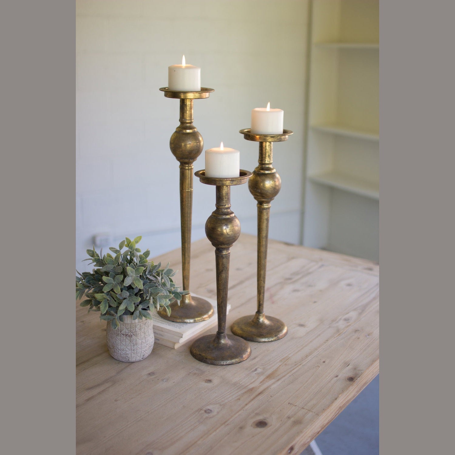 Kalalou - CLL2294 - Candle Stands - Gold