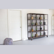 Kalalou - CQ6951 - Raw And Recycled Honey Wood 16 Cube Display Unit - Gray